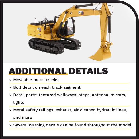 Diecast Masters 1:50 Caterpillar 320 GX Hydraulic Excavator | High Line Series Cat Trucks & Construction Equipment | 1:50 Scale Model Diecast Collectible Model 85674 in Saudi Arabia