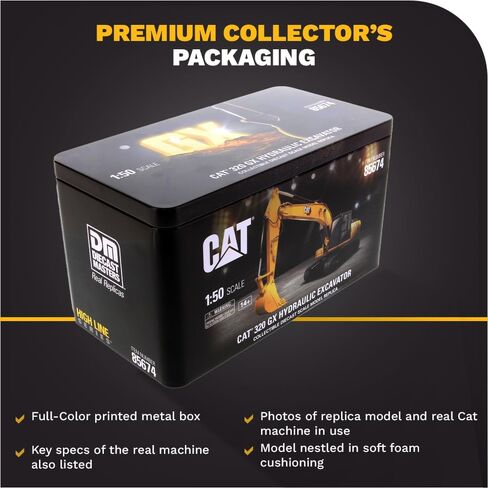 Diecast Masters 1:50 Caterpillar 320 GX Hydraulic Excavator | High Line Series Cat Trucks & Construction Equipment | 1:50 Scale Model Diecast Collectible Model 85674 in Saudi Arabia