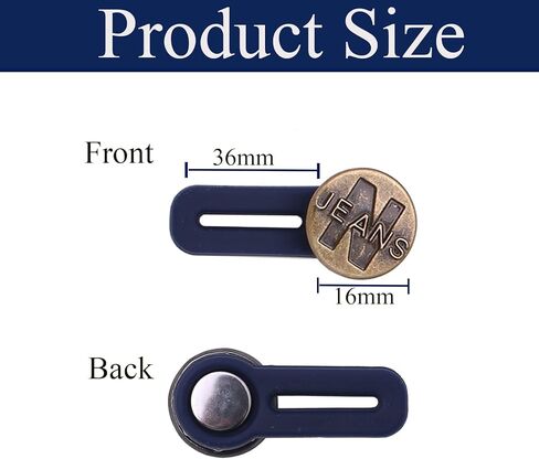 8 قطع زر تمديد الخصر مرونة إضافة 3.5 سم موسع من الفولاذ المقاوم للصدأ لبنطلون جينز جينز جينز وبنطلون وقمصان طوق in Kuwait