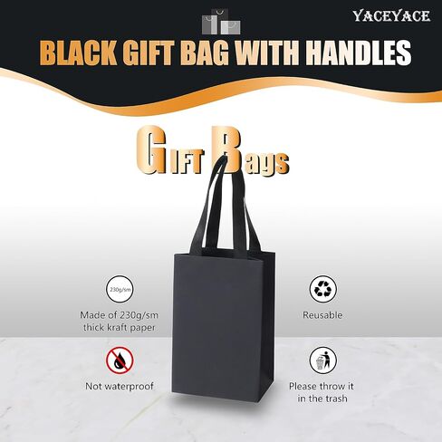 White Paper Gift Bags, YACEYACE 20Pcs 10.5"x4.25"x8" White Kraft Paper Bags with Handles, White Gift Paper Bags with Handles Bulk White Paper Shopping Bags in Kuwait