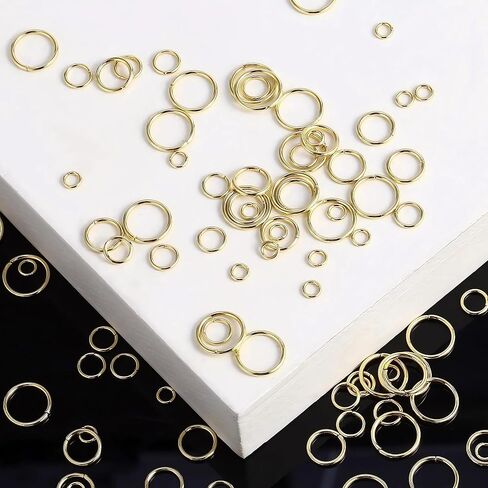YAKA 1600Pcs 6 Different Sizes Open Jump Rings,5mm 6mm 7mm 8mm 9mm 10mm Ring Jewelry Keychain for Jewelry Making Accessories,1Pcs Jump Ring Open/Close Tool and 1Pcs Clear Box (Red Copper) in Kuwait