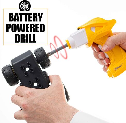 ألعاب البناء ︱ألعاب تفكيك البناء بمثقاب كهربائي ︱تحول إلى سيارة تحكم عن بعد ︱مركبات تفكيك 3 في 1 للأطفال الصغار والأولاد بعمر 3،4،5،6،7 سنوات ︱ألعاب شاحنة مثل in Kuwait