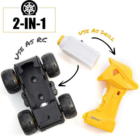 ألعاب البناء ︱ألعاب تفكيك البناء بمثقاب كهربائي ︱تحول إلى سيارة تحكم عن بعد ︱مركبات تفكيك 3 في 1 للأطفال الصغار والأولاد بعمر 3،4،5،6،7 سنوات ︱ألعاب شاحنة مثل in Kuwait