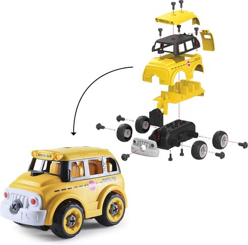 ألعاب البناء ︱ألعاب تفكيك البناء بمثقاب كهربائي ︱تحول إلى سيارة تحكم عن بعد ︱مركبات تفكيك 3 في 1 للأطفال الصغار والأولاد بعمر 3،4،5،6،7 سنوات ︱ألعاب شاحنة مثل in Kuwait
