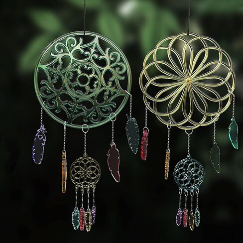 قوالب سيليكون من Woohome Dreamcatcher لراتنجات الإيبوكسي، قوالب راتنج صائد الأحلام، طقم سلسلة مفاتيح على شكل ريش للتعليق على الحائط مع حلقات قفز، سلسلة لتزيين المنزل الحرفي in Kuwait