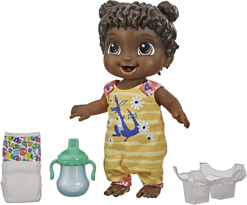Baby Alive Baby Gotta Bounce Doll, Kangaroo Outfit, Bounces with 25+ SFX and Giggles, Drinks and Wets, Black Hair Toy for Kids Ages 3 and Up in Saudi Arabia