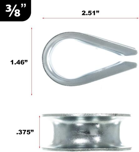Golberg Wire Rope Thimbles - Zinc Plated - (2 Pack, 3/4-Inch) in Saudi Arabia
