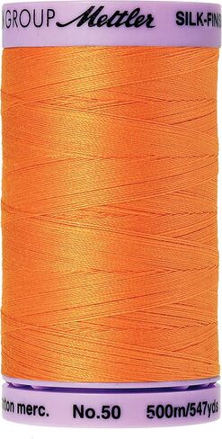Mettler Silk-Finish Solid Cotton Thread, 547 yd/500m, Pumpkin in Saudi Arabia