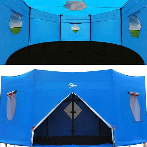 14FT Trampoline Tent, Fits for 14FT Straight Pole Round Trampoline, Trampoline Tent Cover (Fit for 6 Straight Pole Trampoline, Tent Only) Blue in Kuwait