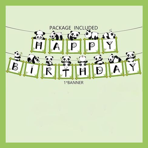 kungoon الباندا راية عيد ميلاد، الخيزران راية عيد ميلاد سعيد للبنين بنات الباندا عيد ميلاد الطفل دش الطرف، زينة عيد ميلاد للحيوانات الباندا المائية. (الخيزران) in Kuwait