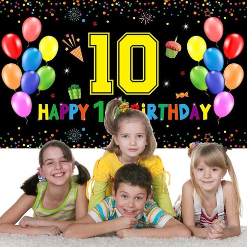 سعيد عيد ميلاد 8 راية خلفية عيد ميلاد سعيد زينة للفتيات الفتيان 8 سنة من العمر بالونات ملونة كبيرة عيد ميلاد سعيد ساحة علامات داخلي زينة في الهواء الطلق لوازم للأطفال 6x4ft النسيج in Kuwait