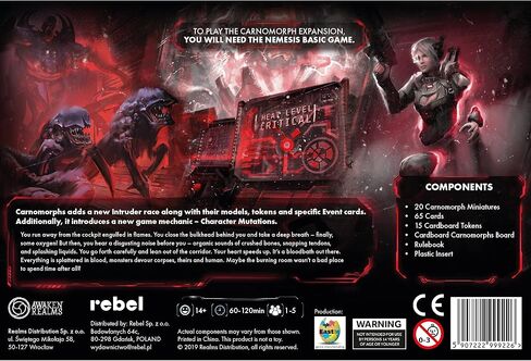 توسيع لعبة Rebel Nemesis Carnomorph Board | لعبة رعب خيال علمي | لعبة استراتيجية | لعبة المغامرة التعاونية للكبار والمراهقين | الأعمار 14+ | 1-5 لاعبين | متوسط وقت اللعب 1-2 ساعات | صنع بواسطة المتمردين in Kuwait