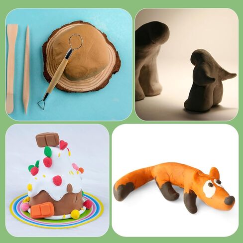 مجموعة أدوات الطين، مجموعة أدوات الفخار، أدوات نحت الطين، أدوات تشذيب الفخار مع حقيبة تخزين، قطع الطين، النمذجة، أدوات التشذيب للتنعيم والتنظيف والنحت in Kuwait