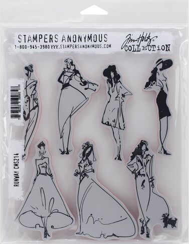 Stampers Anonymous Cling Mounted Stamp Fresh Brewed Blueprint، 7 × 8.5، أحمر، أسود in Saudi Arabia
