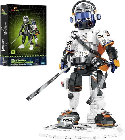 مجموعات بناء روبوت JMBricklayer Mecha للبالغين 70133، نموذج عرض محارب مرن مع قاعدة، لعبة ميكانيكية معركة رائعة للأولاد والبنات، فكرة هدايا عرض أنيقة قابلة للتجميع (1300 قطعة) in Kuwait