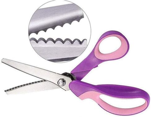 Pinking Shears for Fabric Dressmaking Sewing Scissors Scalloped 5MM in Saudi Arabia
