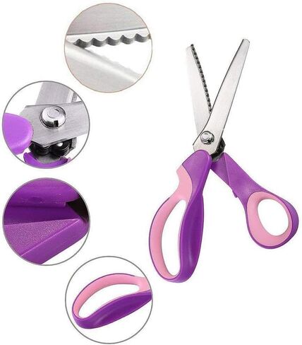 Pinking Shears for Fabric Dressmaking Sewing Scissors Scalloped 5MM in Saudi Arabia