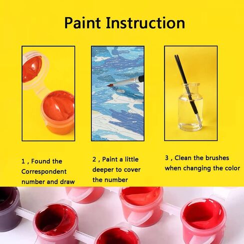 مجموعة الطلاء بالأرقام للبالغين والأطفال المبتدئين ، دموع الأم الكون مجموعة الطلاء الزيتي ، رسم مع فرش الطلاء الطلاء ، طلاء أكريليك ، لوحة DIY لتزيين الحائط المنزل ، 40.64 × 30.48 سم in Kuwait