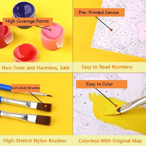 مجموعة الطلاء بالأرقام للبالغين والأطفال المبتدئين ، دموع الأم الكون مجموعة الطلاء الزيتي ، رسم مع فرش الطلاء الطلاء ، طلاء أكريليك ، لوحة DIY لتزيين الحائط المنزل ، 40.64 × 30.48 سم in Kuwait