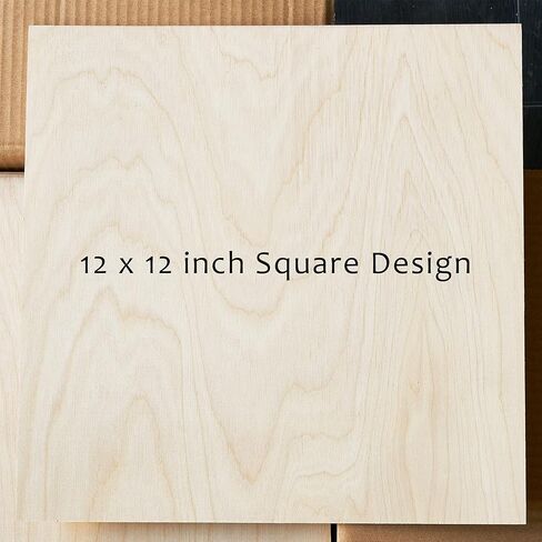 XBurmo 12 × 12 بوصة خشب البتولا البلطيقي الرقائقي، 3 مم 1/8 بوصة خشب الحرف اليدوية، 8 قطع من أوراق الخشب الرقيقة قطع خشبية طبيعية للحرف اليدوية والكتابة لوازم DIY النقش ونحت ديكورات المنزل in Kuwait
