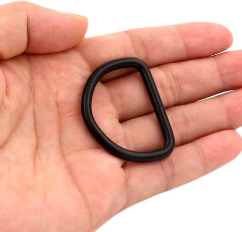إبزيم دائري بحلقات معدنية على شكل حرف D من BIKICOCO، 1-1/4 × 1 بوصة غير ملحومة لخياطة النسيج بنفسك - أسود - عبوة من 30 قطعة in Kuwait