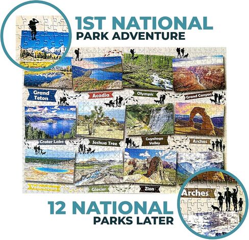 National Parks Puzzle 1000 Pieces with Beautiful Design - Family Adventure Challenging Puzzle - USA National Park Gifts - 27 by 20 Inches in Saudi Arabia