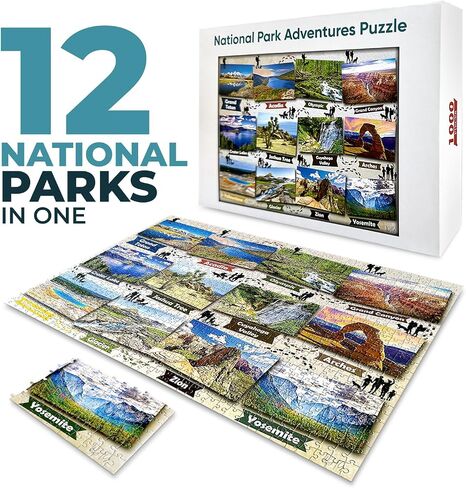 National Parks Puzzle 1000 Pieces with Beautiful Design - Family Adventure Challenging Puzzle - USA National Park Gifts - 27 by 20 Inches in Saudi Arabia