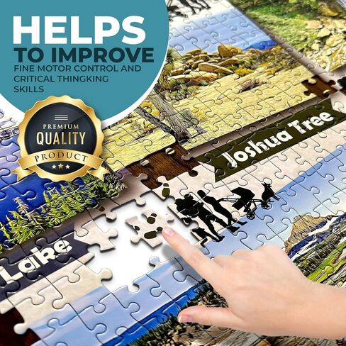 National Parks Puzzle 1000 Pieces with Beautiful Design - Family Adventure Challenging Puzzle - USA National Park Gifts - 27 by 20 Inches in Saudi Arabia
