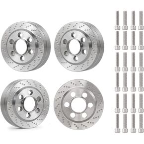 Zolikar 4PCS Stainless Steel RC 1.9 Wheels Weights Counterweight for 1/10 Scale SCX10 D90 Wraith RR10 TRX-4 RC Wheel Weights Accessories