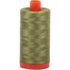 aurifil a1050 – 5016 سادة 50 WT 1422yds أخضر زيتوني MAKO خيط من القطن