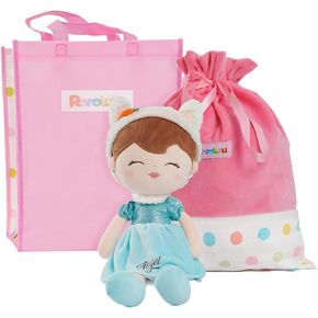 13.7" Mermaid Stuffed Doll Soft Plush Toy,Princess First Doll for Baby,Soft Plush Rag Doll Toys for Little Girls Pink