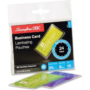GBC Swingline 3747223 Laminating Pouch, Bus Card Size, 2-3/10-Inch x3-15/16-Inch, 10/PK, CL in Saudi Arabia