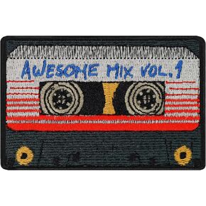 Vintage Patch sew-on/Iron-on Fabric Applique Awesome Mixtape Vol. 1 Cassette Patch | Vintage Decoration Emblem for All Fabrics & Jeans | Cartoon Sticker for Clothes | 3.15x1.97 in in Saudi Arabia