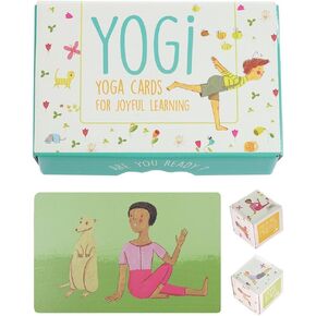 YOGi FUN Kids Yoga Cards Kit with Illustrations, Rhyming Poems, Birthday Activity and 2 DIY Dice