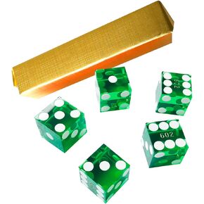 Yuanhe 19mm Casino Style Craps Dice Sets- Grade AAA Precision Serialized with Razor Edges and Corners