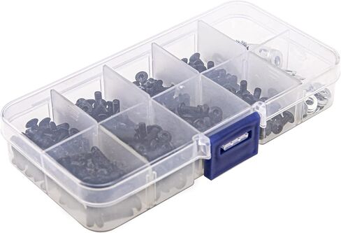 ShareGoo 340PCS Universal RC Screws Kit M3 Flat & Round Head Screws Bolt & M3 M4 Flat Washer with Magnetic Screw Tray for Traxxas Axial Redcat HSP HPI Losi 1/8 1/10 RC Car in Saudi Arabia