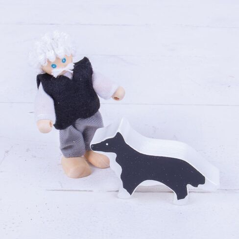 Bigjigs Toys Heritage Playset Wooden Dolls House People - 8 Wooden Dolls Family for Dollhouses, Quality Dolls House Accessories for Pretend Play in Kuwait