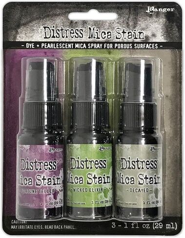 Tim Holtz Ranger Ink Halloween - Distress Mica Stain - Fortune Teller, Wicked Elixir, Decayed in Saudi Arabia