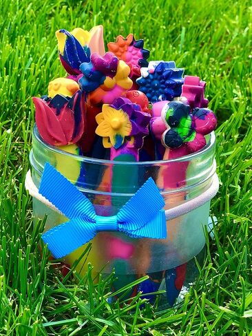 قوالب أقلام تلوين من السيليكون المكتنزة الآمنة للاستخدام في الفرن من ماي فروت شاك 2 على شكل زهور وحشرات، تصنع 14 قلم تلوين، قابلة لإعادة الاستخدام in Kuwait