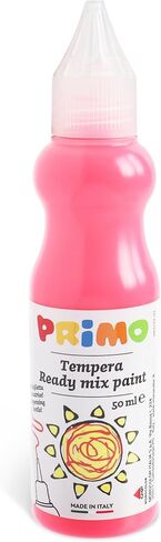 PRiMO Tempera Paint Bottle, 50ml, Fluorescent Orange, Non-Toxic, Ergonomic, For Young Artists in Saudi Arabia