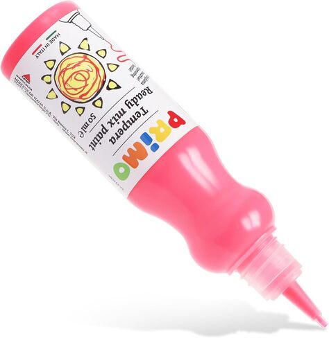 PRiMO Tempera Paint Bottle, 50ml, Fluorescent Orange, Non-Toxic, Ergonomic, For Young Artists in Saudi Arabia
