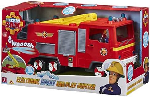 فاير مان سام محرك إطفاء كوكب المشتري الإلكتروني بالرش والتشغيل مع أضواء وأصوات ومدفع مياه مع مجموعة لعب مجسمة in Kuwait