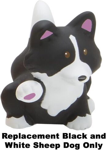 Replacement Part for Fisher-Price Little People Nativity Set - N4630 ~ Black and White Sheep Dog ~ Works with Many Sets in Saudi Arabia