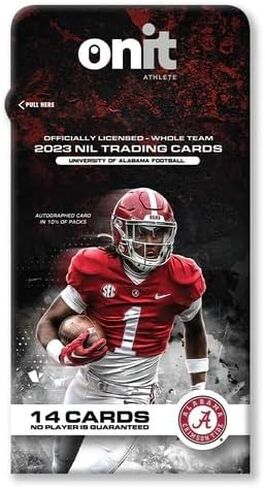 بطاقات تجارة Alabama Football Nil - حزمة 14 بطاقة - مرخصة رسميًا من الرابطة الوطنية لرياضة الجامعات لعام 2023 - الفريق بأكمله - توقيعات بطاقات سلسلة Signature - بطاقات التعتيم - بطاقات سلسلة Icon - Crimson Tide in Kuwait