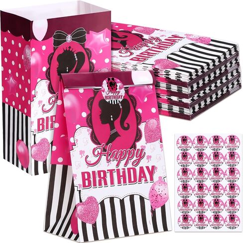 Tatuo 24 Pcs Princess Party Gift Bags Paper Goodie Bags Princess School Party Favors Birthday Party Supplies Decorations Candy Bags Welcome Princess Decor Halloween Party Supplies in Saudi Arabia