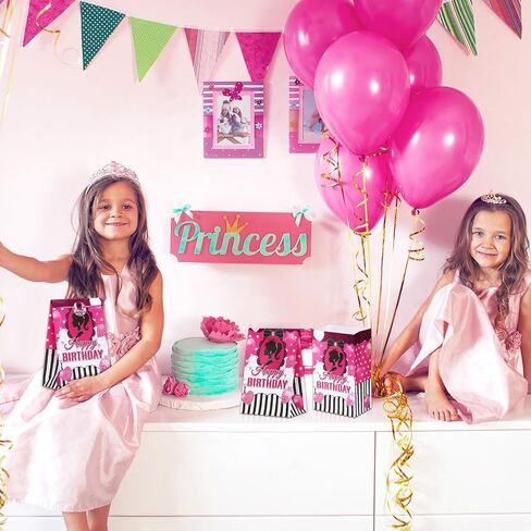 Tatuo 24 Pcs Princess Party Gift Bags Paper Goodie Bags Princess School Party Favors Birthday Party Supplies Decorations Candy Bags Welcome Princess Decor Halloween Party Supplies in Saudi Arabia