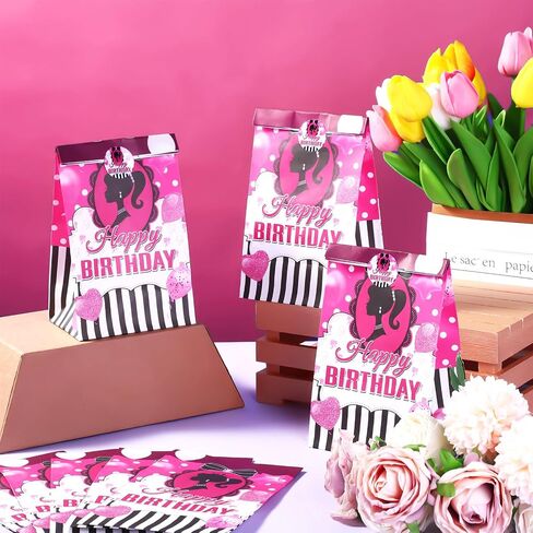 Tatuo 24 Pcs Princess Party Gift Bags Paper Goodie Bags Princess School Party Favors Birthday Party Supplies Decorations Candy Bags Welcome Princess Decor Halloween Party Supplies in Saudi Arabia