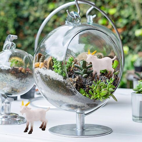 EATAKWARD 15pcs Animal Goat Figurines, Miniature Scene Garden DIY Decoration, Decoration Farm Animals Model, Cute PVC Ornaments Mini Rural Miniature Lambs Simulation in Saudi Arabia