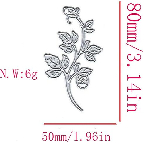 Leaves Die Cuts CHENJIN 4PCS Silver Metal Leaf Flower Cutting Dies Cut Stencils for DIY Crafts Scrapbooking Decorative Christmas Paper Card Making, Embossing Paper Dies in Saudi Arabia