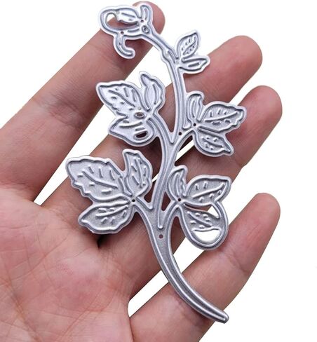 Leaves Die Cuts CHENJIN 4PCS Silver Metal Leaf Flower Cutting Dies Cut Stencils for DIY Crafts Scrapbooking Decorative Christmas Paper Card Making, Embossing Paper Dies in Saudi Arabia